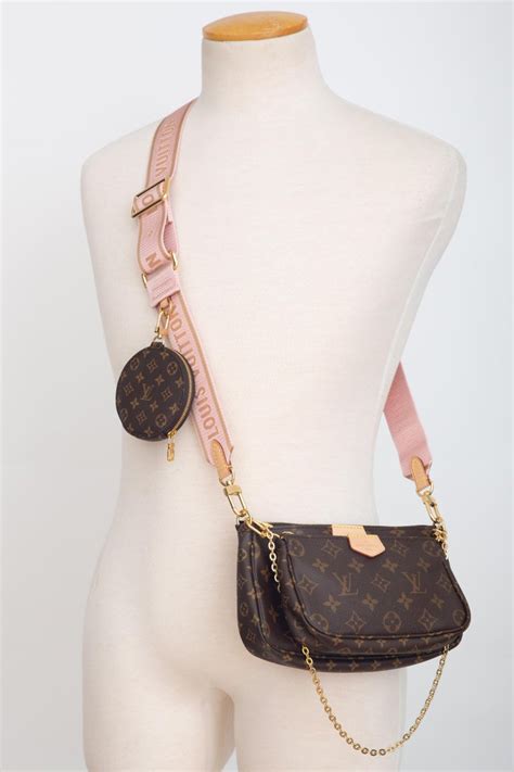 pink louis vuitton crossbody strap.